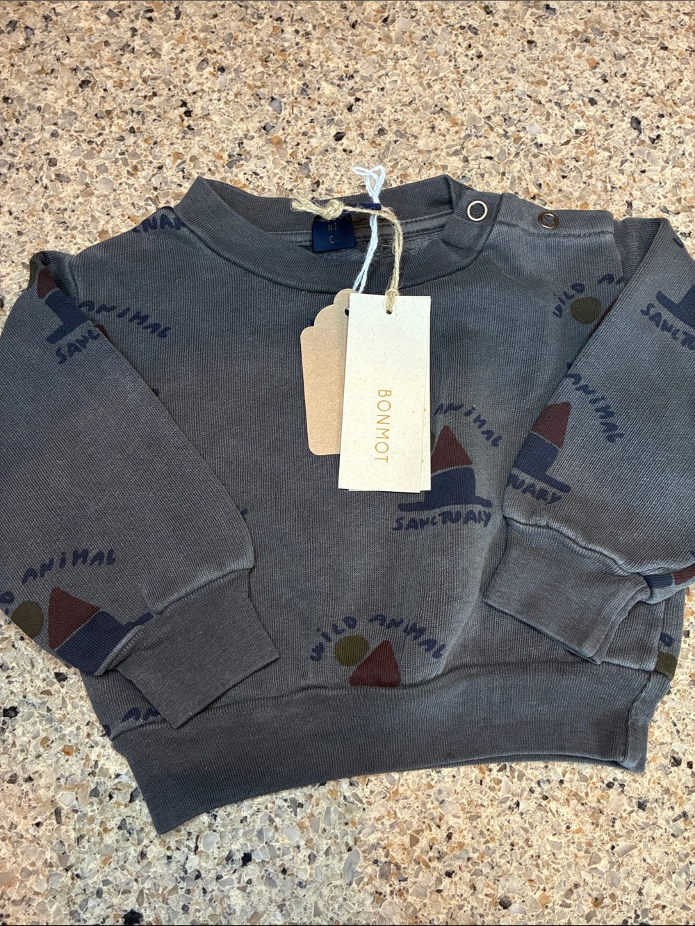 3-6 mos BONMOT Organic Good Night Wild Animals Home NWT